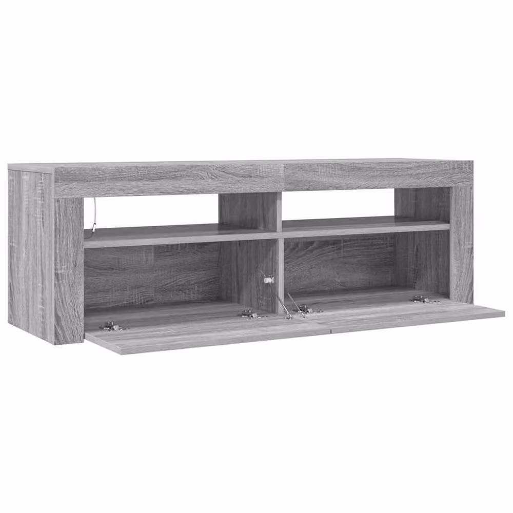 Berkfield Home Modern Grey Sonoma TV Cabinet with Integrated LED Lighting W/D/H: 120 x 35 x 40 cm – 5