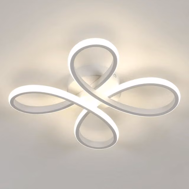 COMELY Modern LED Ceiling Light, 30W, 4500K Cool White, Diameter: 30 cm, White