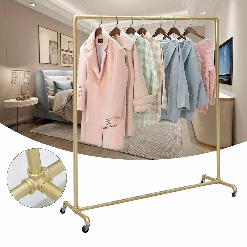 Kelvenix Heavy Duty Commercial Clothes Rail in Gold – 2