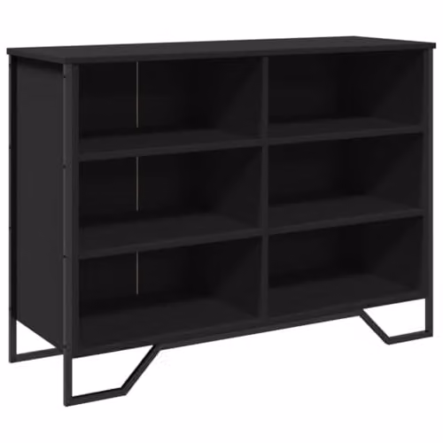 vidaXL Modern Black Sideboard in Matt Engineered Wood W/D/H: 101 x 35.5 x 74.5 cm – 1