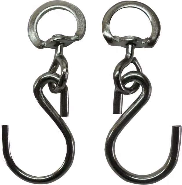 Ambassador Swivel Support Hook, Silver (Pack of 2)