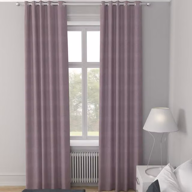 Terrys Willow Made to Measure Blackout Fabric Panel Curtain in Mulberry Red and Purple with Eyelets