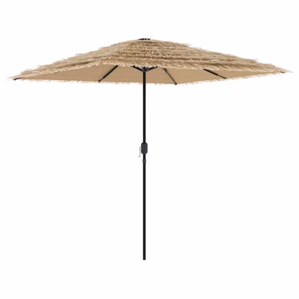 Berkfield Home Brown Garden Parasol with Steel Pole, W/D/H: 248 x 248 x 248 cm – 2
