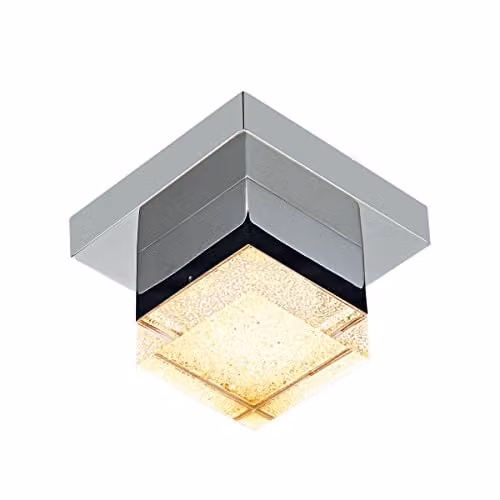 Netlighting Seth Modern Square Surface Mounted LED Downlight, 3000K, Silver