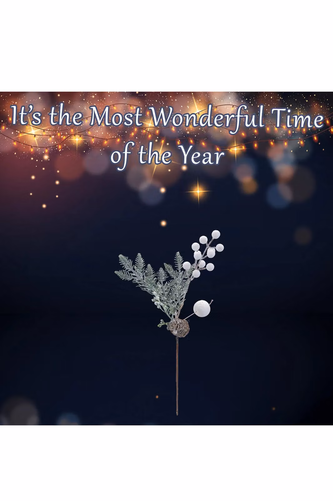 VFM e-Store White Christmas Party Decoration, 32 cm – 2