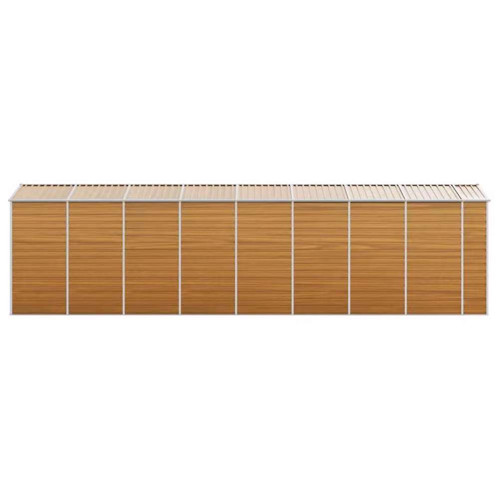 Berkfield Home Garden Shed in Brown Galvanised Steel, W/D/H: 191 x 725 x 198 cm – 2