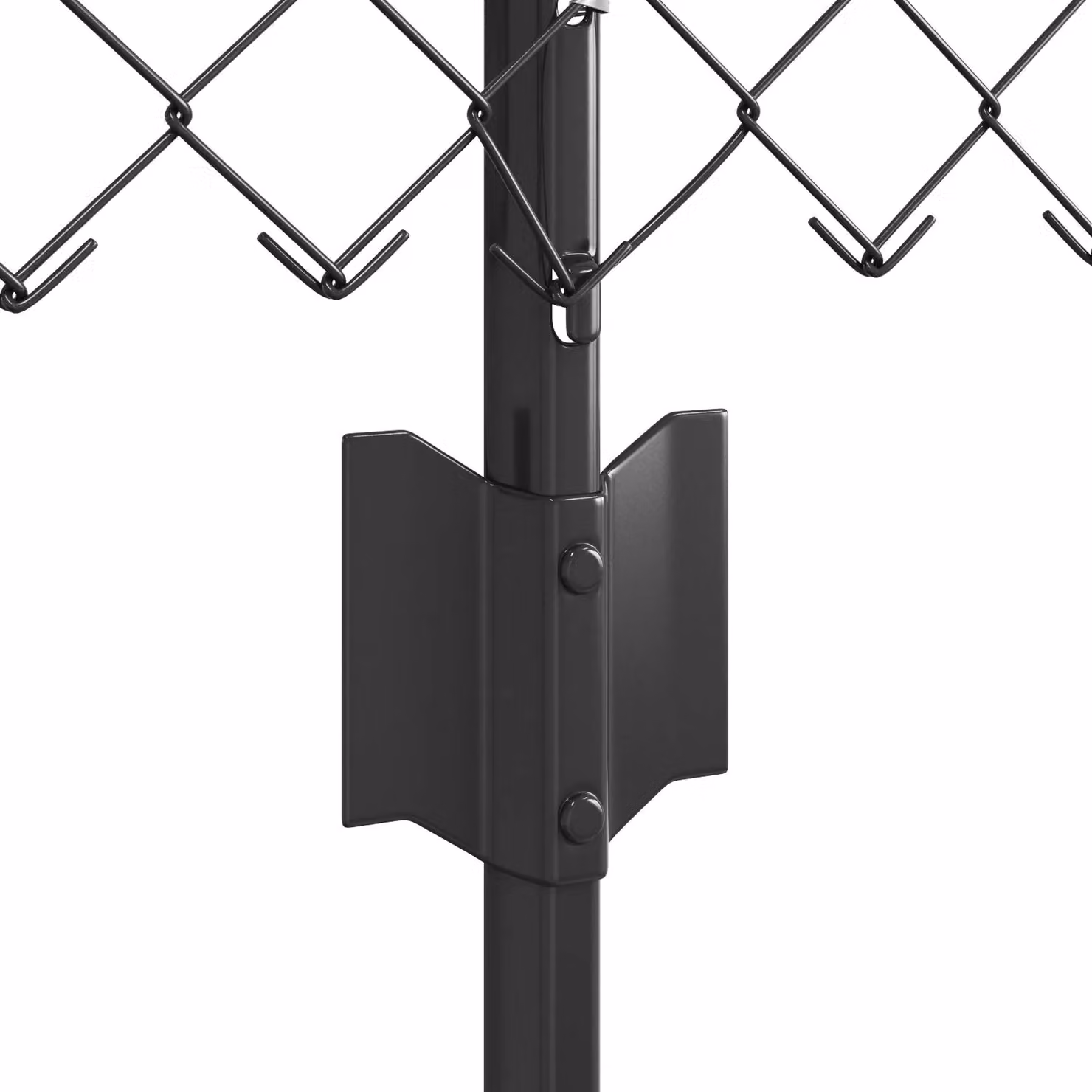 Berkfield Home Grey Steel Chain Link Fence with 22 U-Profile Posts, W: 25 m, H: 0.6 m – 3