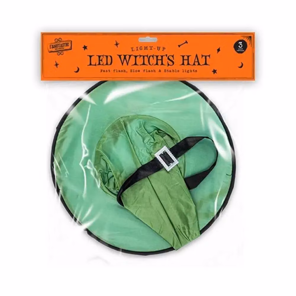 Garden Greatness Set of 3 Multicolour LED Halloween Hanging Witch Hat Lights – 2