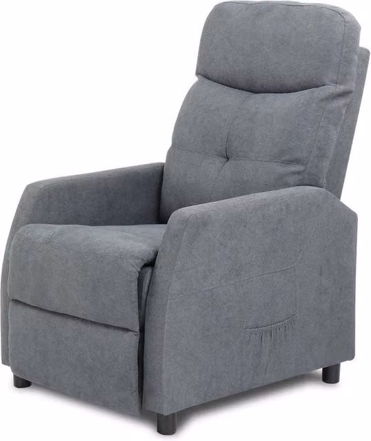 KORVIXA Grey Recliner Massage Sofa with 6-Point Massage and Heating, W/D/H: 100 x 100 x 100 cm – 1