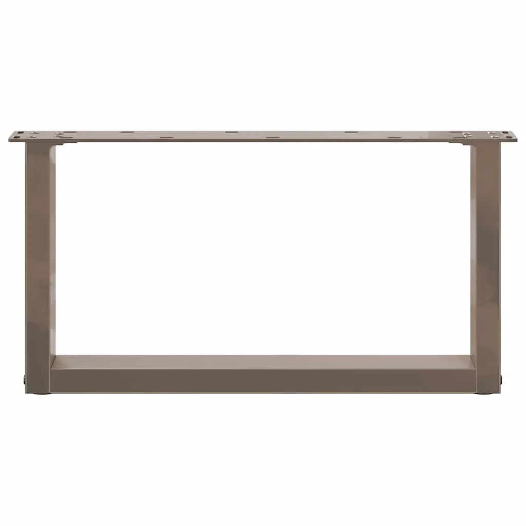 Berkfield Home U-Shaped Coffee Table Legs, 2 Pieces, Brown Steel, H: 60 cm, W: 30.5 cm – 3
