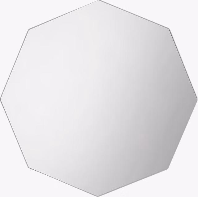 Perch & Parrow Jameson Geo Modern Geometric Silver Wall Mirror