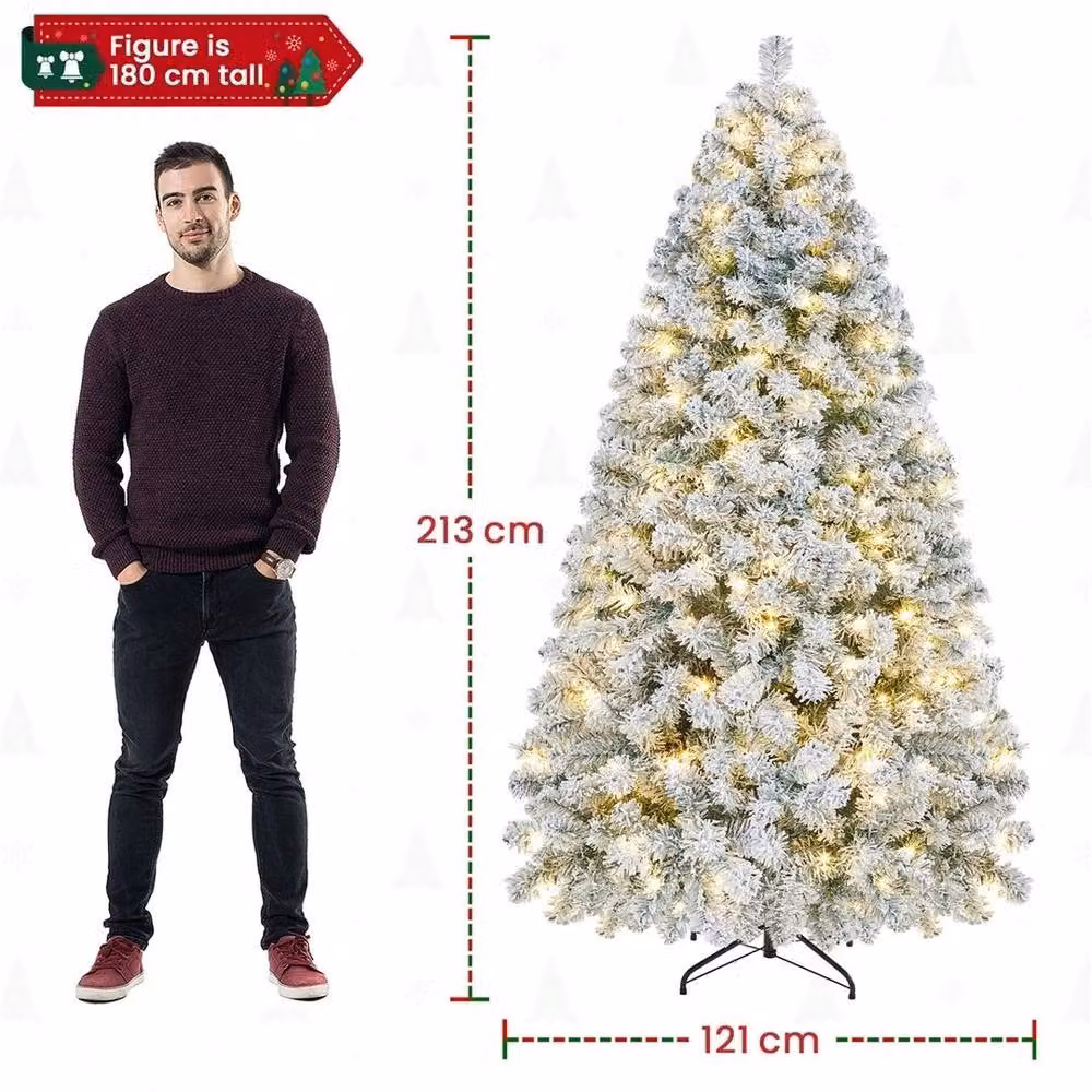 Kelvenix 6ft Classic Artificial Christmas Tree with 350 Warm White and Multicolour LED Lights – 2