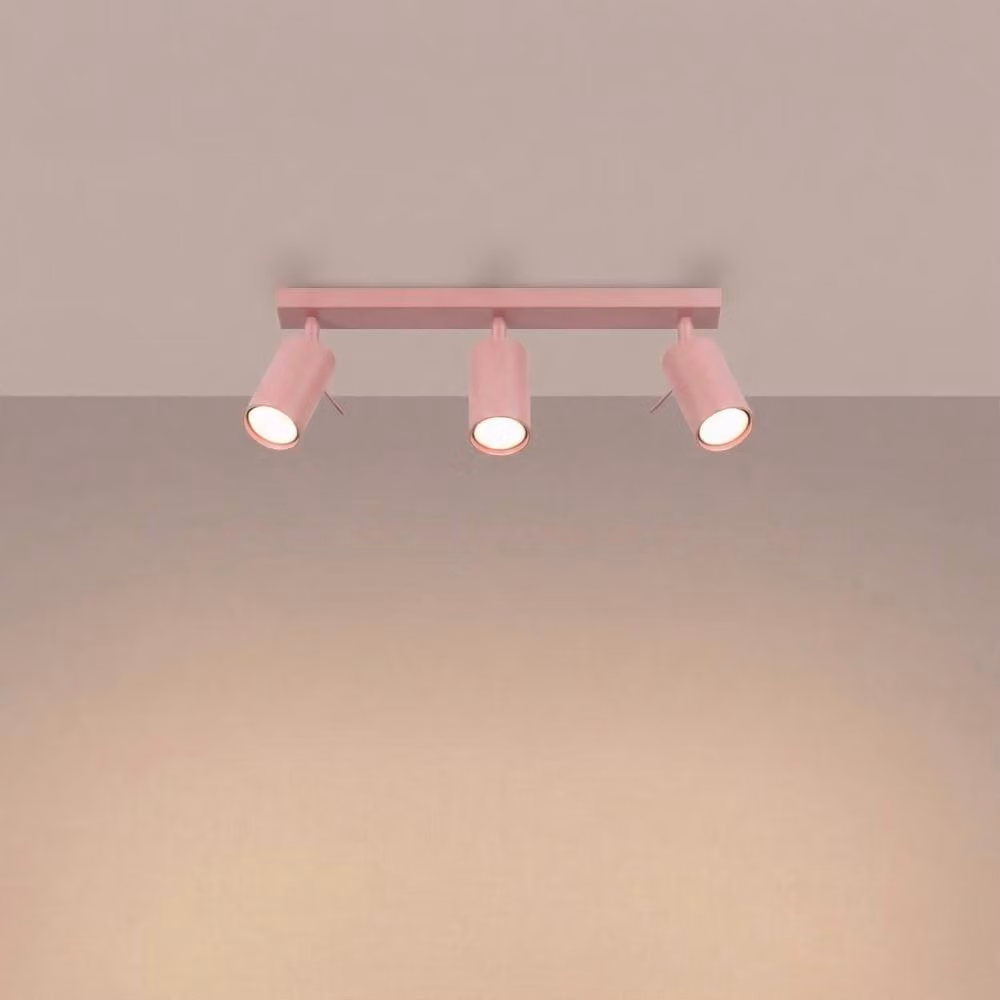 Sollux Lighting Modern Pink Ring Ceiling Lamp with 3 Lights, W/D/H: 45 x 16 x 6 cm – 2