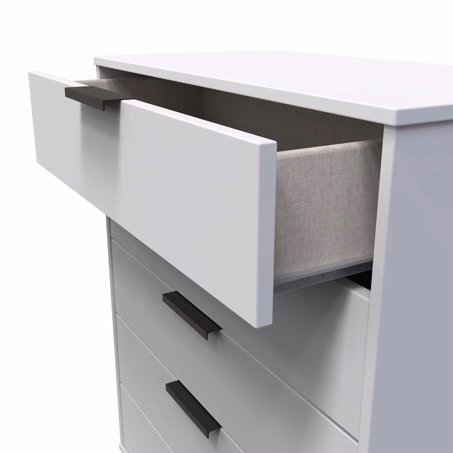 Ready Assembled 2 U Fuji 5 Drawer Chest in Mid Grey – 2