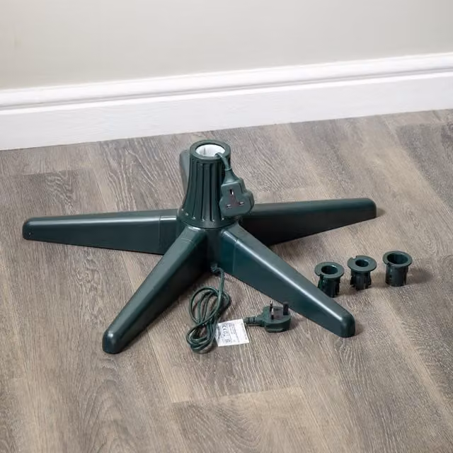 Samuel Alexander Green Round Rotating Christmas Tree Stand, W/D/H: 20 x 20 x 65 cm – 1