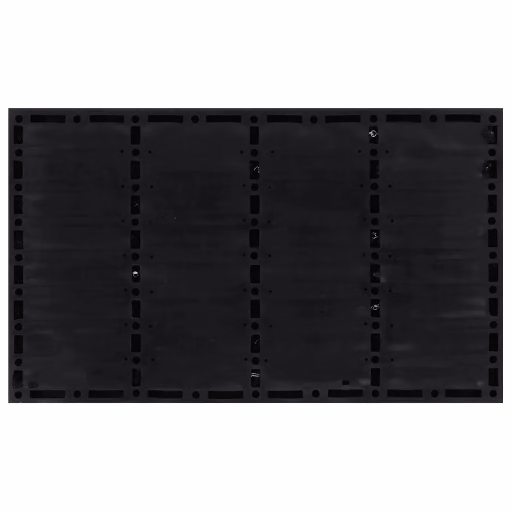 Berkfield Home Rectangular Door Mat in Black, Rubber and Coir, W: 75 cm, D: 45 cm – 3