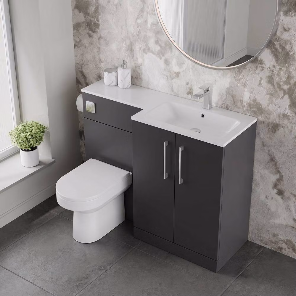Balterley Bramshall 2 Door Right-Hand Combination Bathroom Unit in Matt Dark Grey – 2