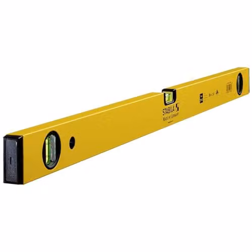 Stabila Yellow Double Plumb Spirit Level with 3 Vials, 80 cm