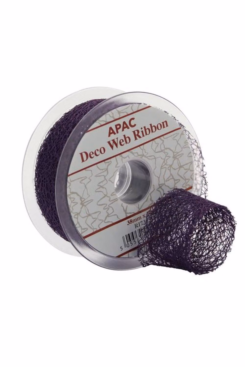 KDMD Purple Deco Web Ribbon, 2 Pack (Width: 3.8 cm, Length: 20 m) – 2