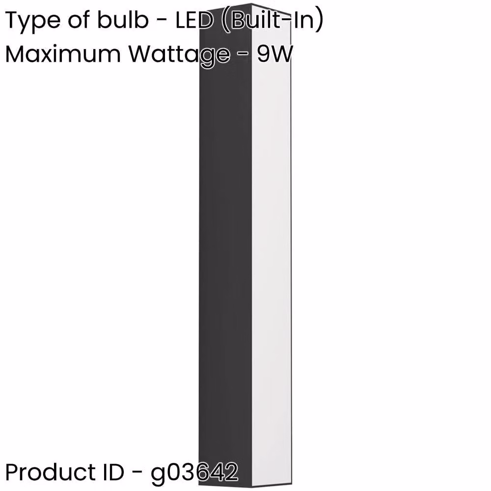 Loops Modern Black LED Up and Down Wall Light – 2