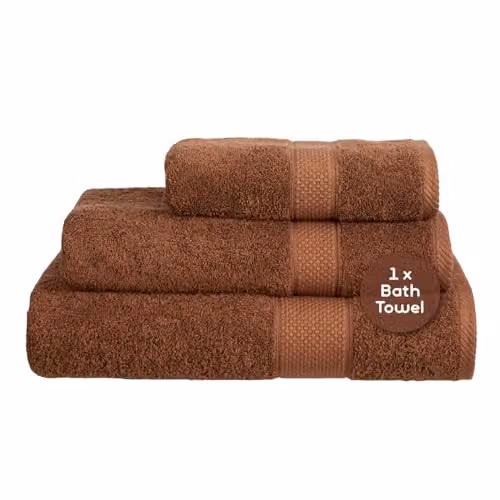 Linens Limited Turkish Cotton Bath Sheet, Brown, W/D/H: 125 x 70 x 18 cm
