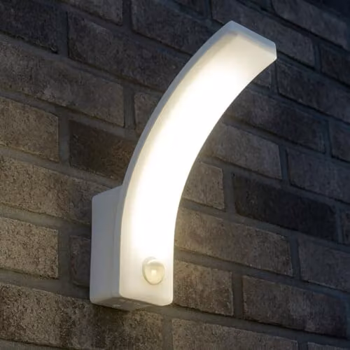 CGC Lighting White LED Outdoor Wall Light with PIR Motion Sensor, 20W, 1900lm, 4000K Natural White, IP65 Rated – 2