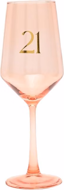 Confetti Women's Celebrations Wine Glass in Peach