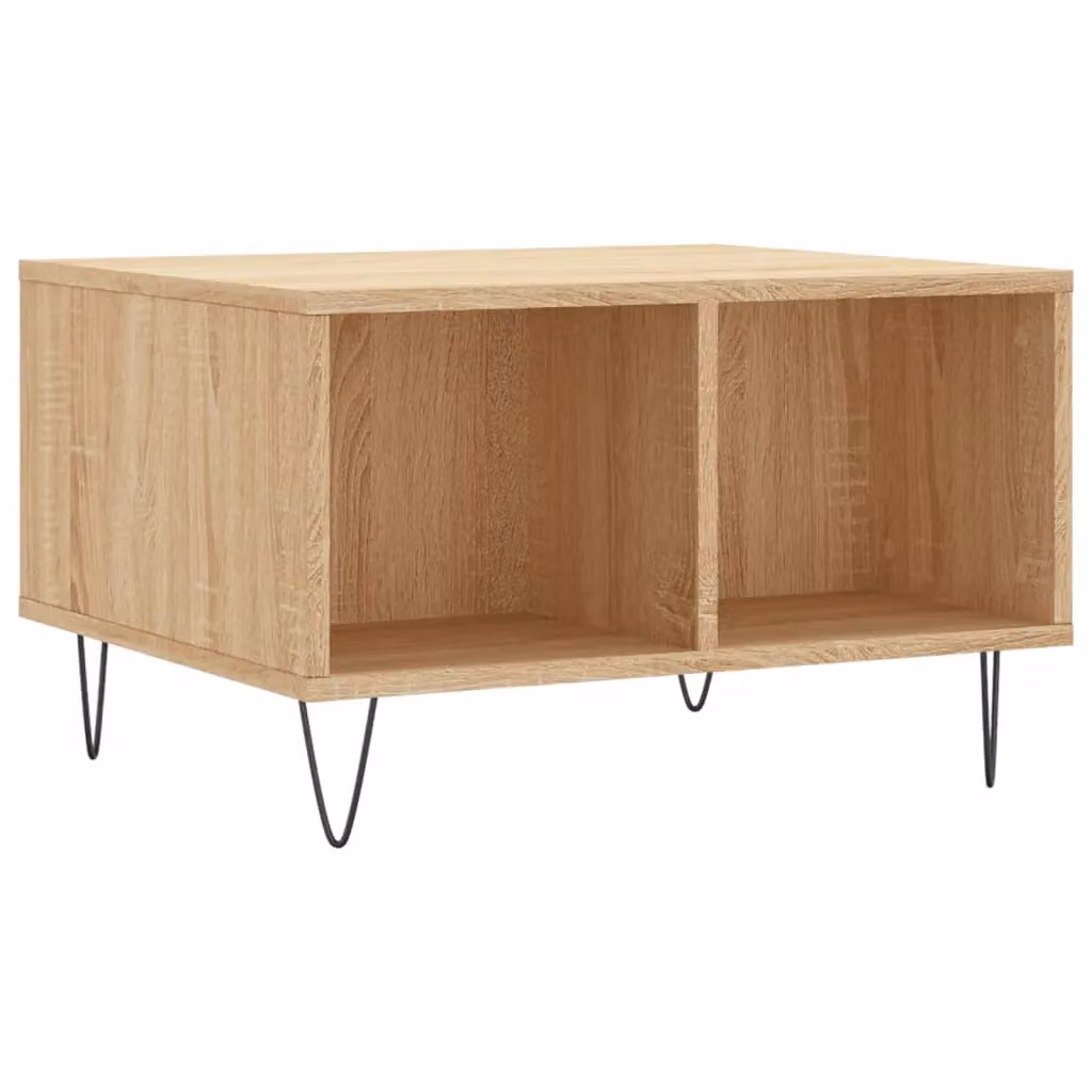 Berkfield Home Sonoma Oak Coffee Table in Brown, W: 60 cm, D: 50 cm, H: 36.5 cm – 2