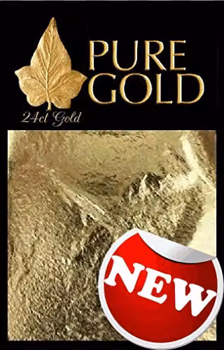 24CT Imitation Gold Leaf Sheets, 10 Plain Square Gold Sheets, W/D: 5.5 x 5.5 cm