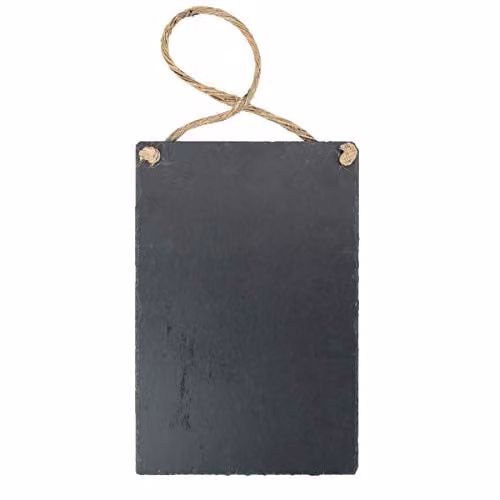 Nicola Spring Rustic Hanging Slate Chalkboard, Grey, W: 30 cm, H: 20 cm – 1
