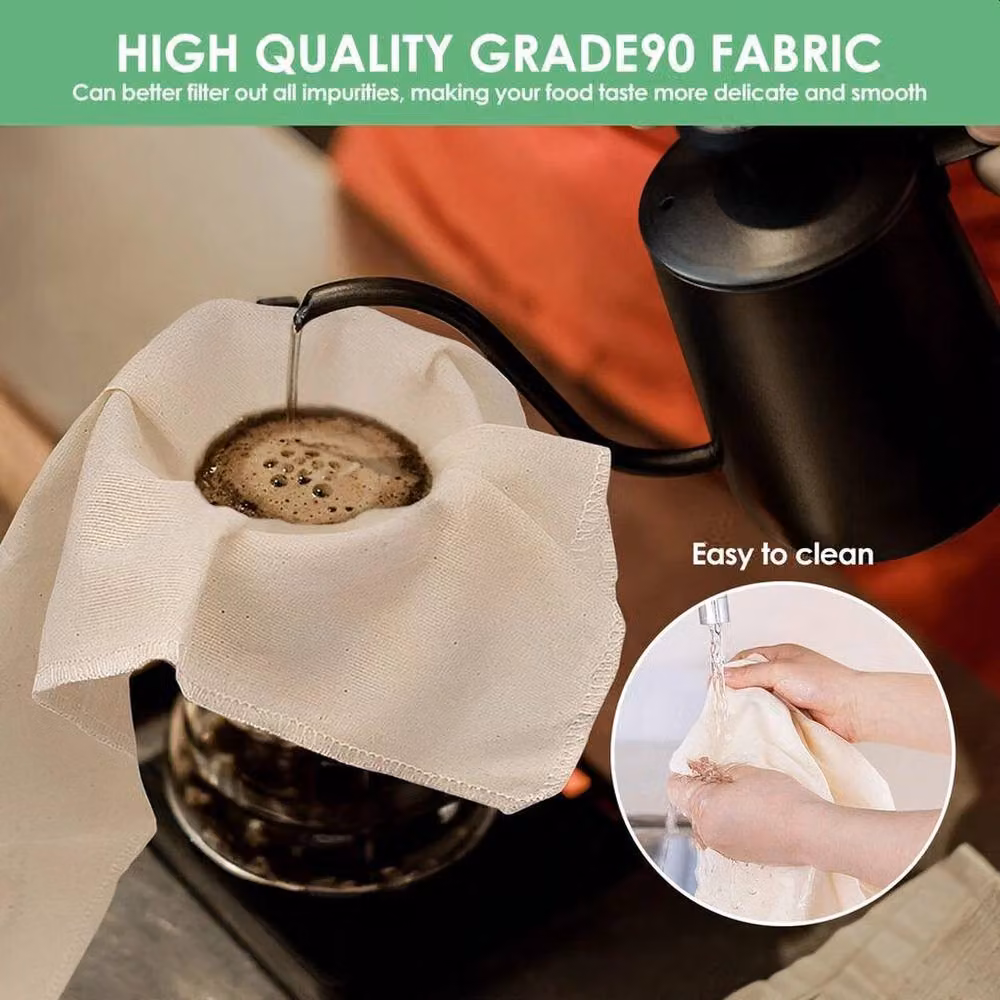PAWNORA 12-Piece Fine Mesh Food Straining Gauze Sieve in Beige – 2