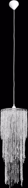Berkfield Home Transparent Pendant Chandelier, W/D/H: 26 x 26 x 70 cm – 1