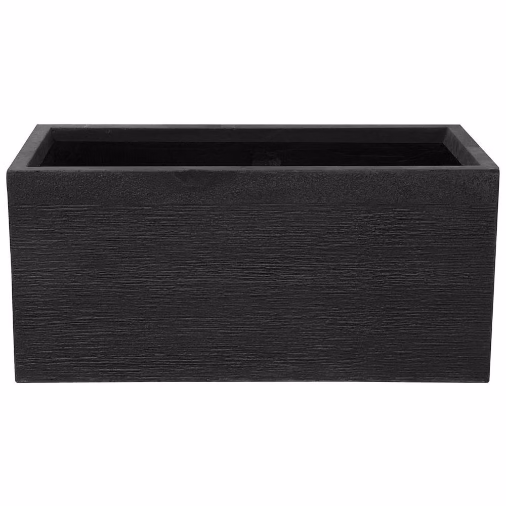 Wyld and Coco Black Fibre Clay Planter Tub, H 80 x W 37 x D 38 cm – 2