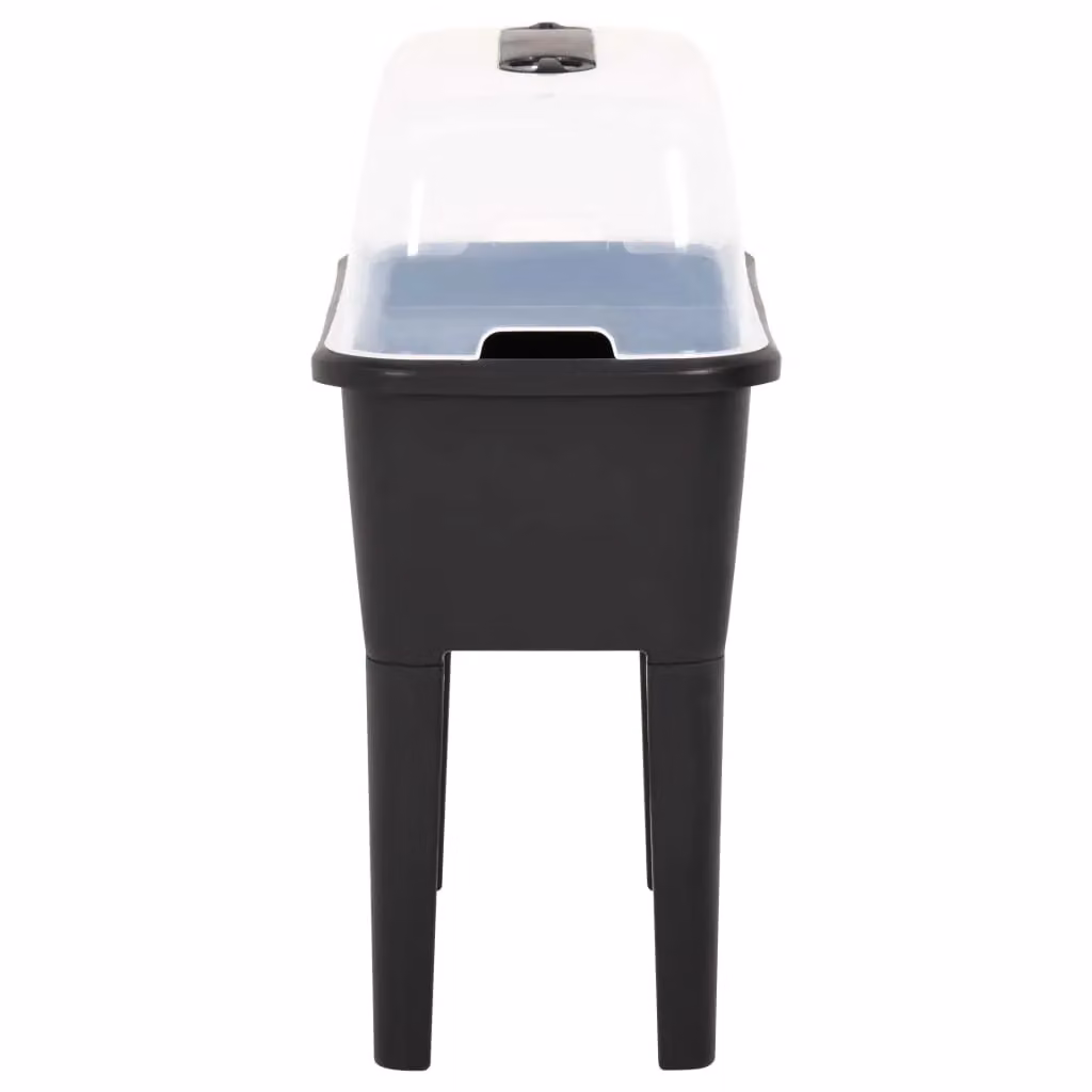 Berkfield Home Black Plastic Raised Bed W: 77 cm, D: 38.7 cm, H: 82 cm – 2