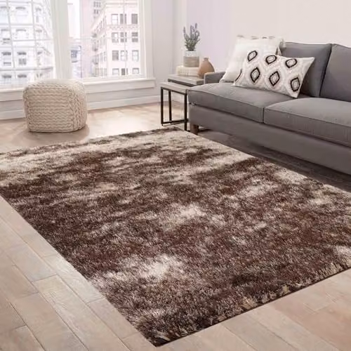 Serdim Rugs California Soft 3D Shimmer Shaggy Living Room Area Rug, Bronze, W: 200 cm, D: 290 cm – 2