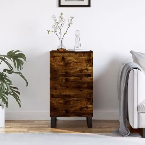 vidaXL Industrial Sideboard in Brown Smoked Oak, W/D/H: 40 x 35 x 70 cm – 2