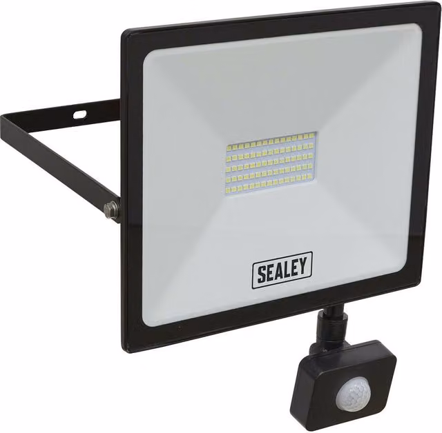 Loops Extra Slim LED Floodlight with PIR Motion Sensor, 50W, 4500 Lumens, IP65 Rated, Black – 1