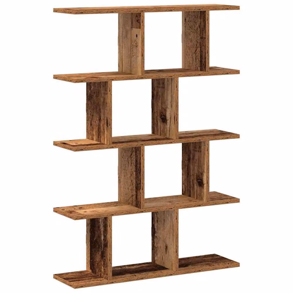 Berkfield Home Wall Mounted 12 Compartment Cube Shelf in Brown Old Wood Finish – 2