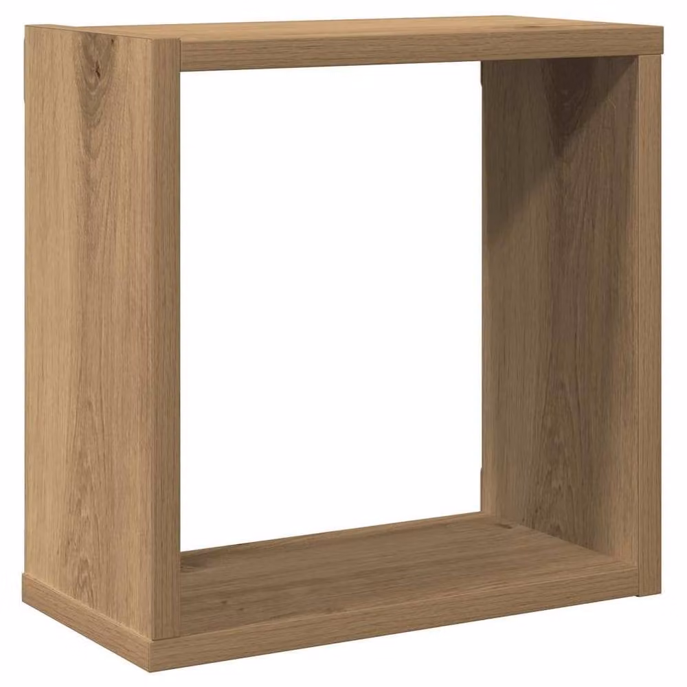 Berkfield Home Artisan Oak Wall Cube Shelves, 6 Piece Set in Brown, W/D/H: 30 x 15 x 30 cm – 3
