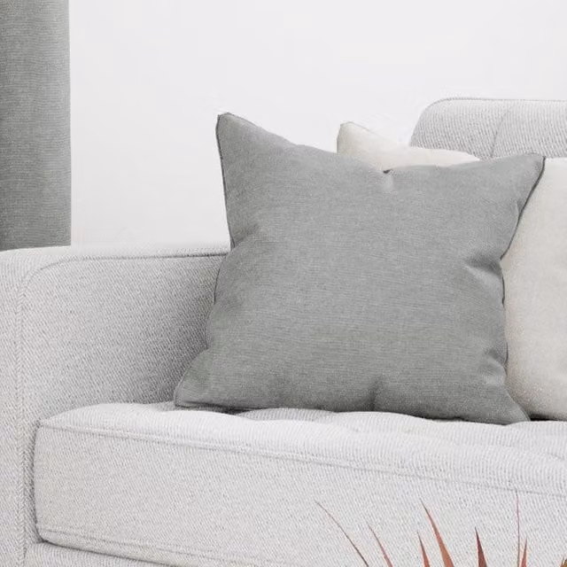 Terrys Grey Chenille Square Filled Cushion W/D/H: 43 x 43 x 43 cm