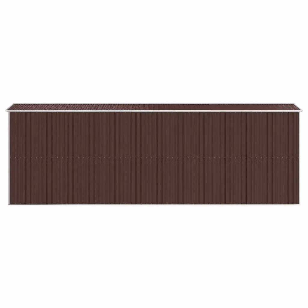 Berkfield Home Garden Shed in Dark Brown, Galvanised Steel, W/D/H: 192 x 606 x 223 cm – 4