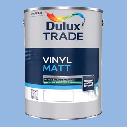Dulux Trade Vinyl Matt Dispersion Paint in Blue Babe, 5 l