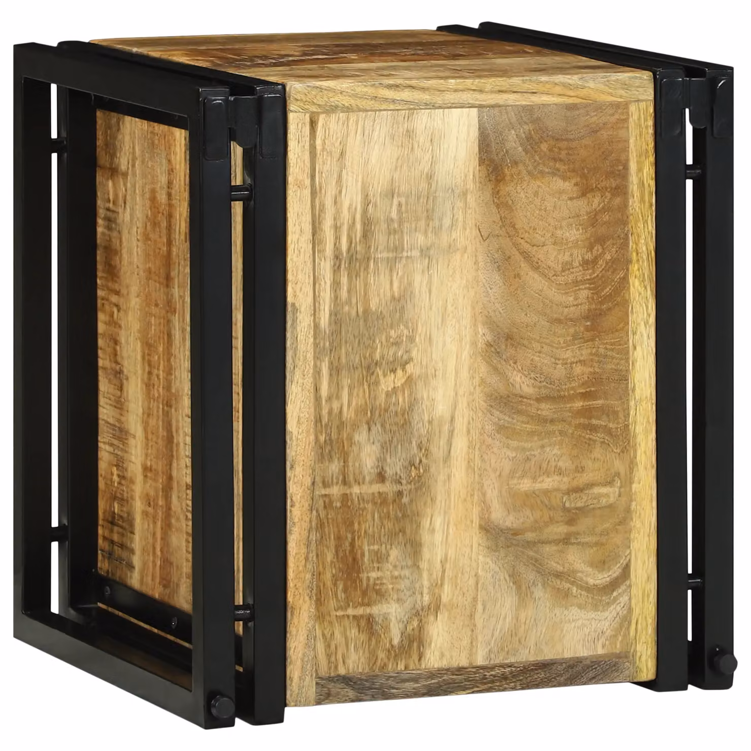 Berkfield Home Rustic Mango Wood Wine Rack, Brown, W/D/H: 34.5 x 35 x 39 cm – 4