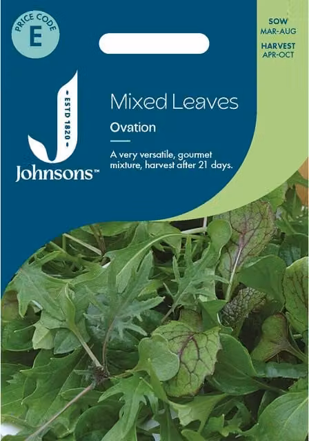 Johnsons Seeds Mixed Leaves Ovation Vegetable Seeds for Spring and Summer Planting