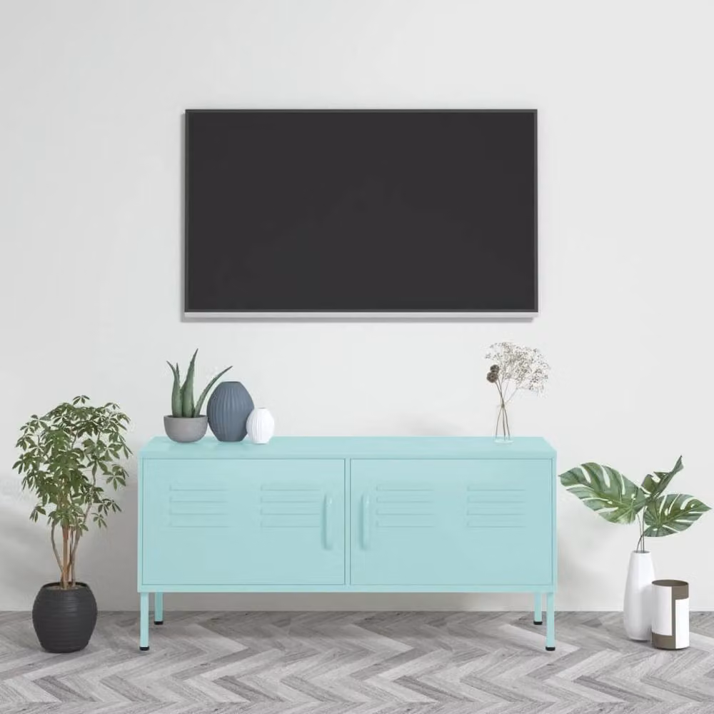 Berkfield Home Mint Steel TV Cabinet W/D/H: 105 x 35 x 50 cm – 2