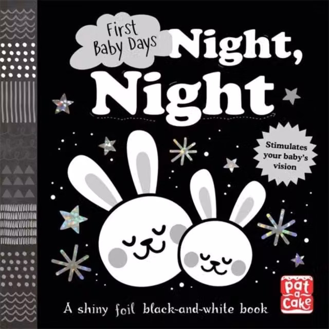 Pat-a-Cake First Baby Days Night, Night Multicolour Touch-and-Feel Cardboard Board Book