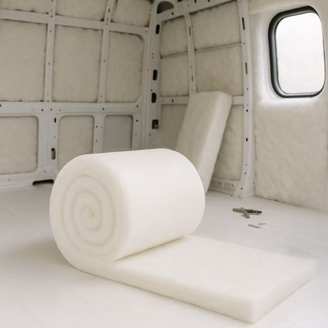 MHG Living White Thermal and Soundproof Campervan Insulation Roll, 10m x 110mm