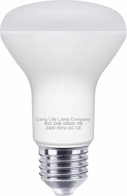SPETLEK 7W R63 Dimmable LED Reflector Spotlight Bulb, Warm White, White – 1