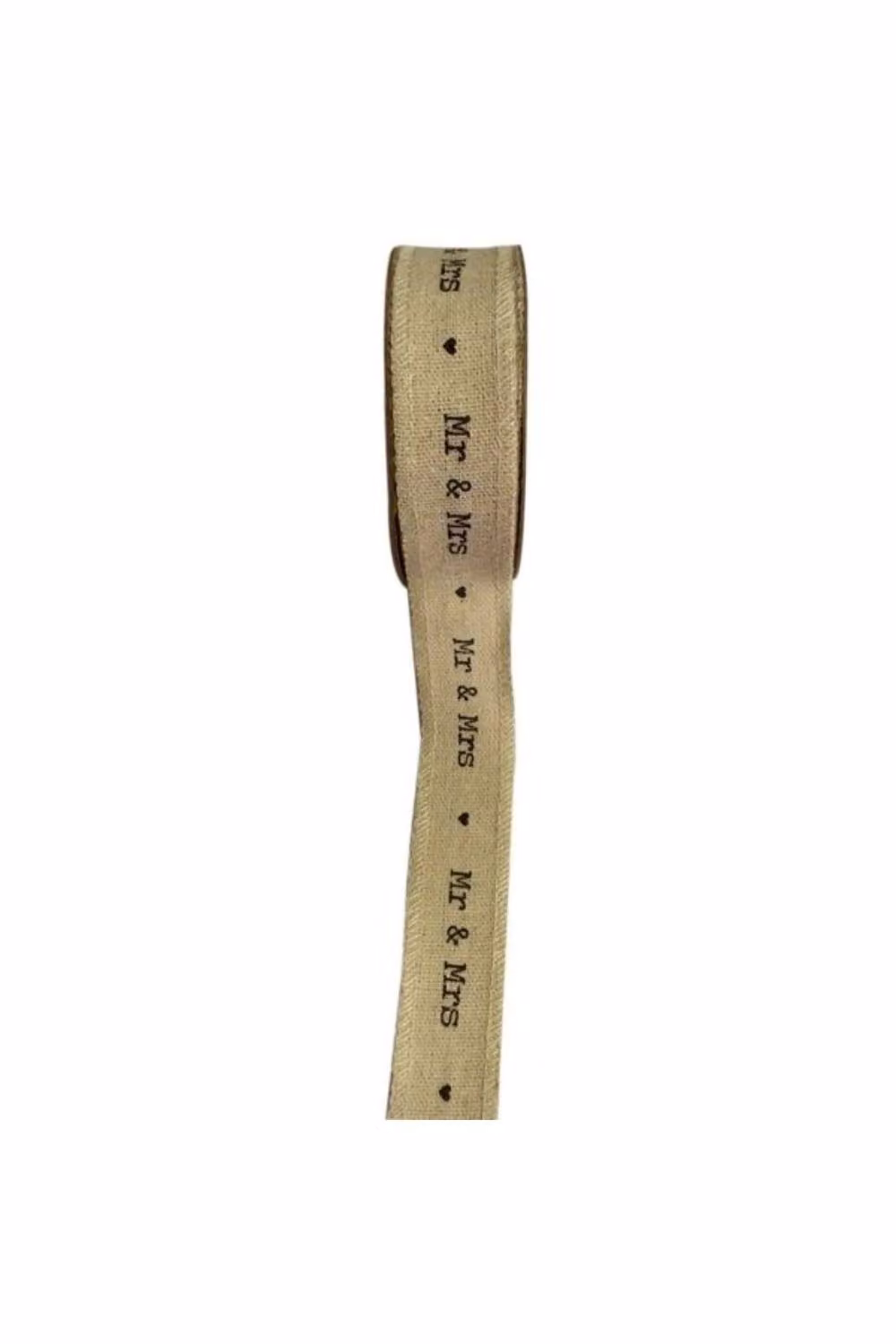 KDMD Mr & Mrs Natural Ribbon, 25mm, 3 Pack, Off-White – 2
