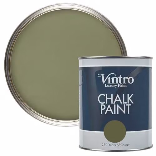 Vintro Chalk Paint for Furniture, Walls and Woodwork, Matt Finish, Chiff Chaff Green, 1 l
